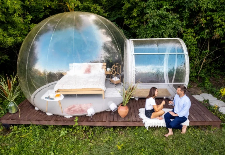 clear inflatable bubble tent